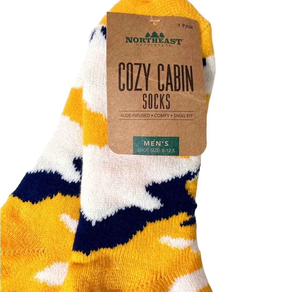 Northeast Outfitters Men’s Cozy Cabin Crew Socks LG Aloe Infused NWT
